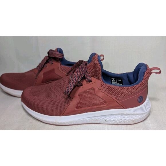 Z By Zella Women's Orion Stretch Knit Sneaker Sz 7 Burgundy Rose Navy Comfort - Picture 4 of 9